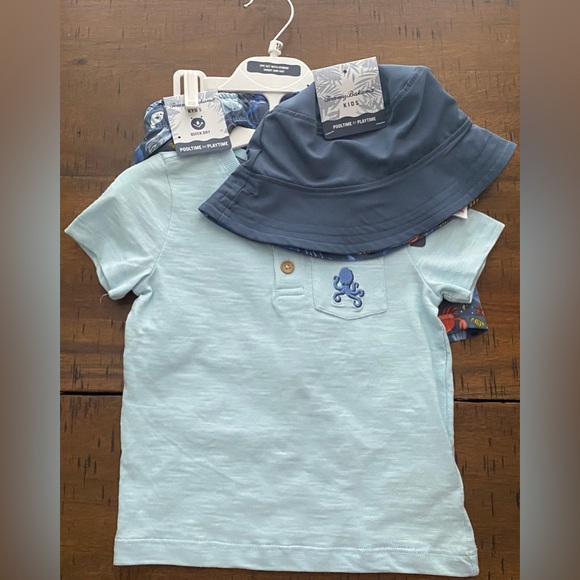 •NWT•Tommy Bahama Pool Time to Play Time Quick Dry Sea Life Theme 3 Piece Set - Picture 2 of 8